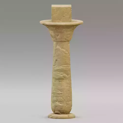 Egyptian papyriform column Low-poly 3D model