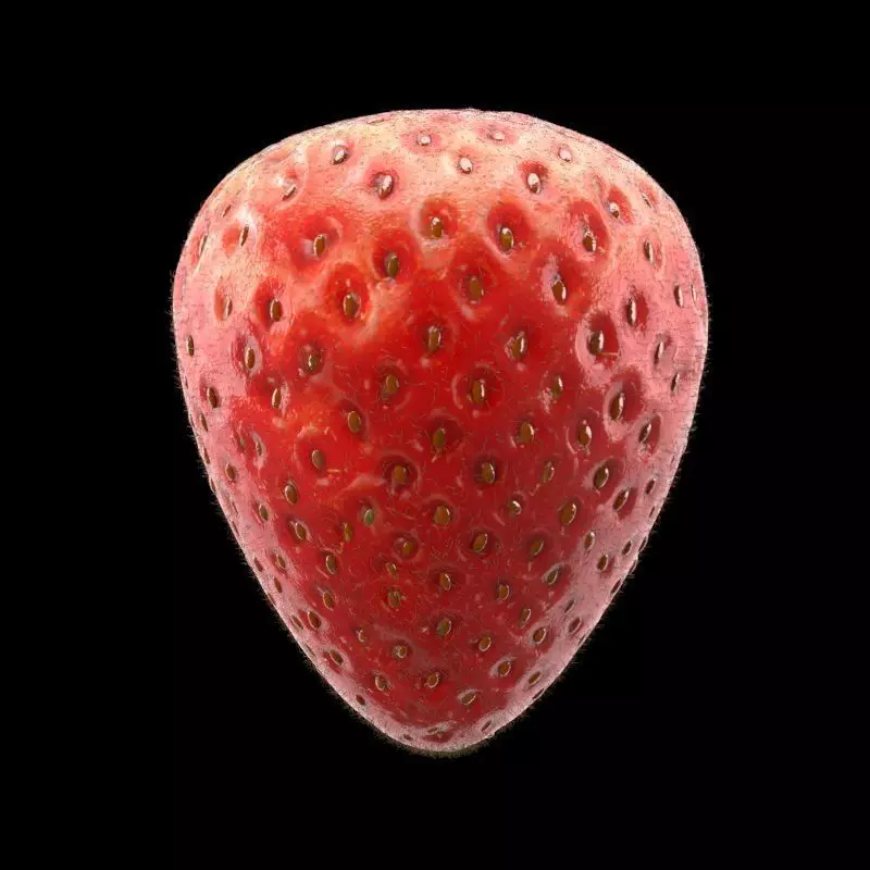 Strawberry close up of 3D model_0