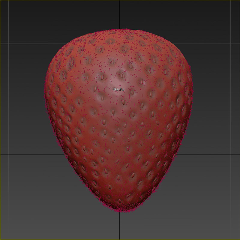 Strawberry close up of 3D model_5