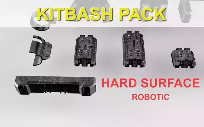 Hard surface kitbash scifi Pack