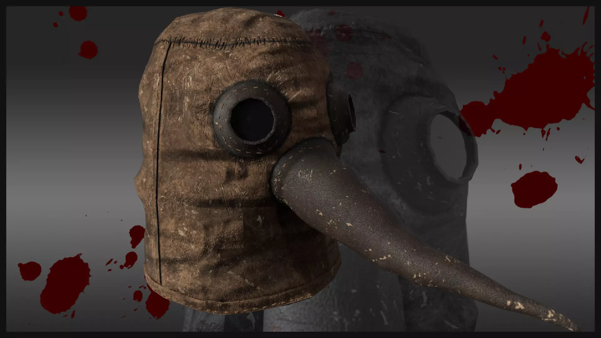 Vintage Plague Doctor Mask Low-poly 3D model_0
