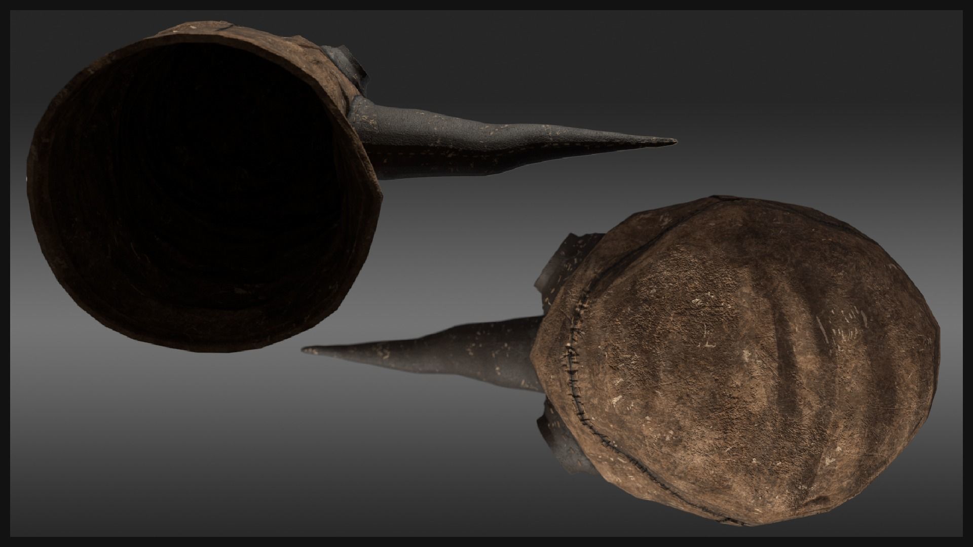 Vintage Plague Doctor Mask Low-poly 3D model_2