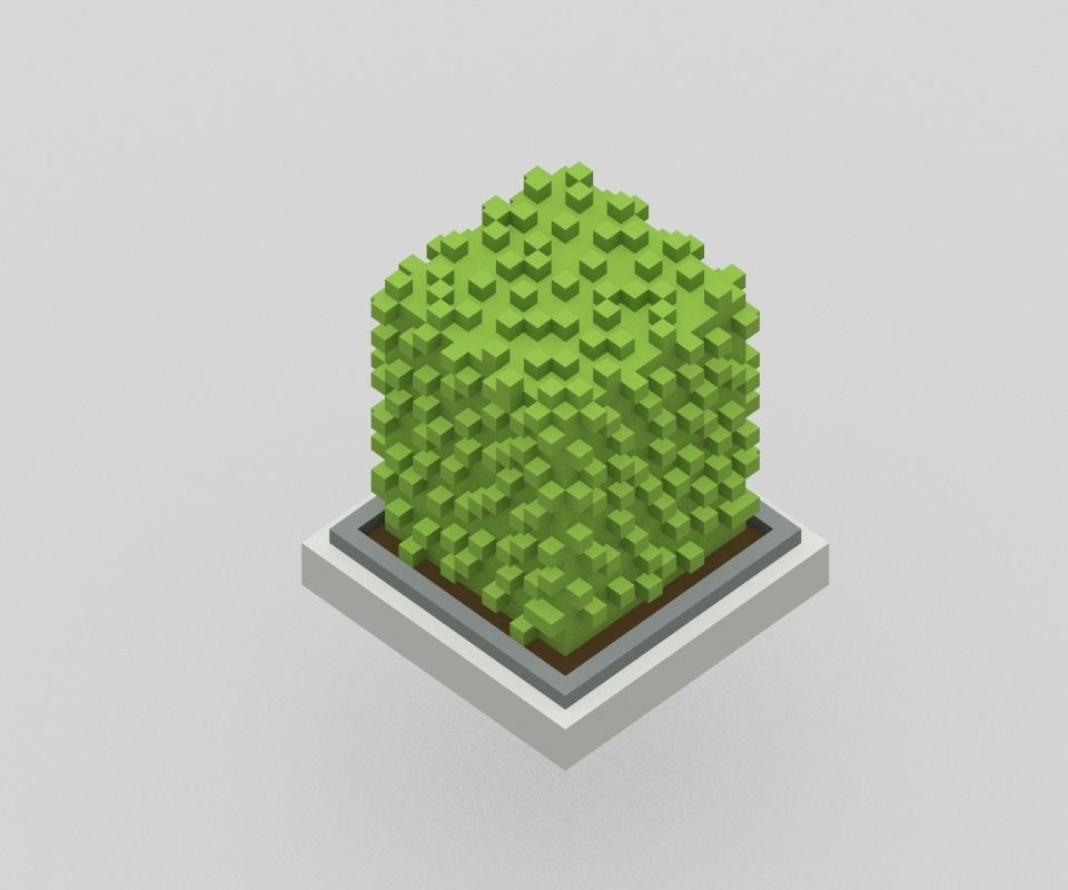 Voxel Road Sections And Signs Pack Low-poly 3D model_65