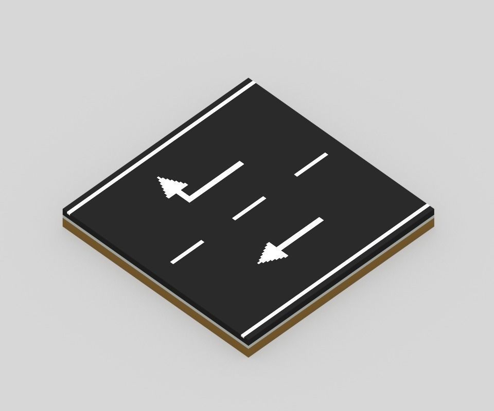 Voxel Road Sections And Signs Pack Low-poly 3D model_34