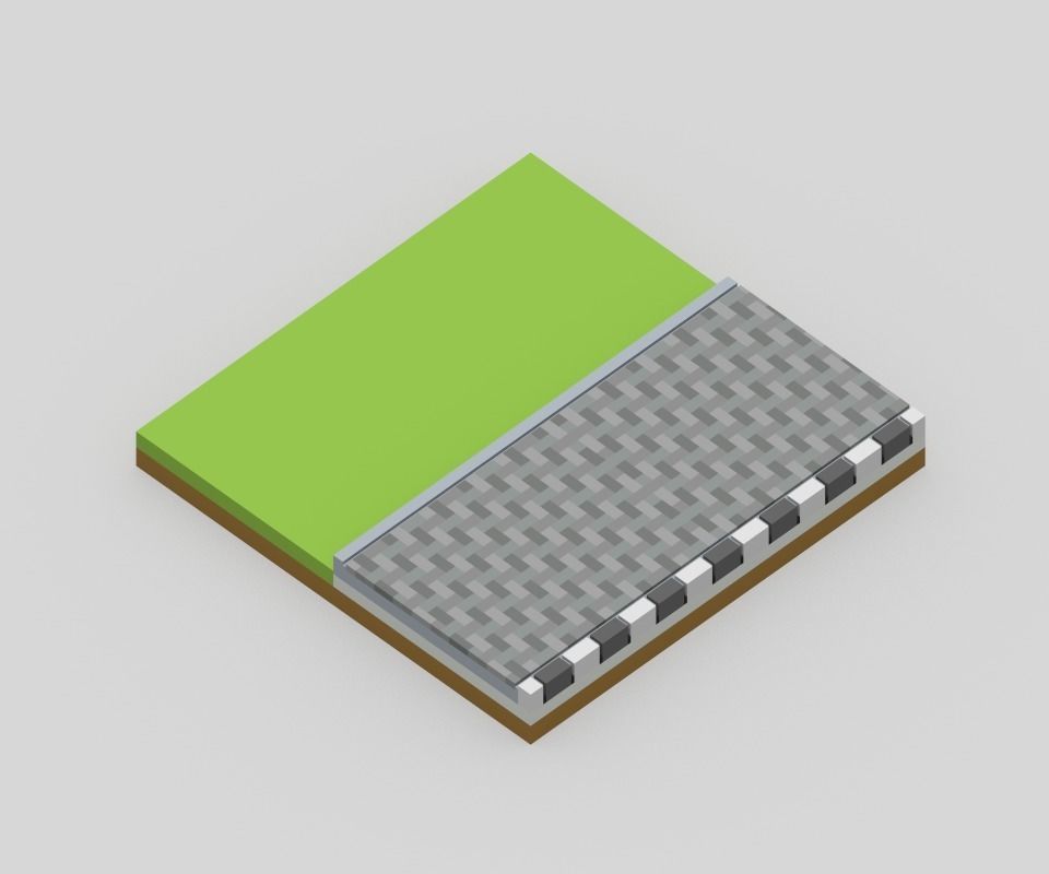 Voxel Road Sections And Signs Pack Low-poly 3D model_50