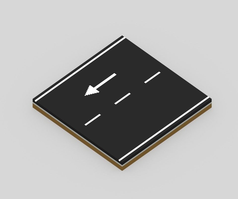 Voxel Road Sections And Signs Pack Low-poly 3D model_32