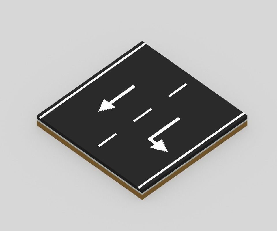 Voxel Road Sections And Signs Pack Low-poly 3D model_35