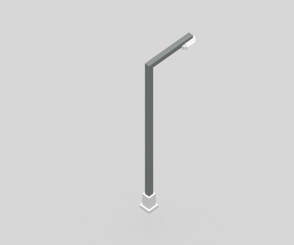 Voxel Road Sections And Signs Pack Low-poly 3D model_29