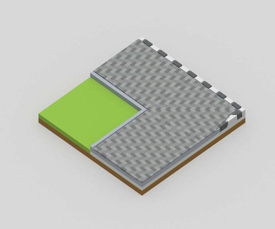 Voxel Road Sections And Signs Pack Low-poly 3D model_58