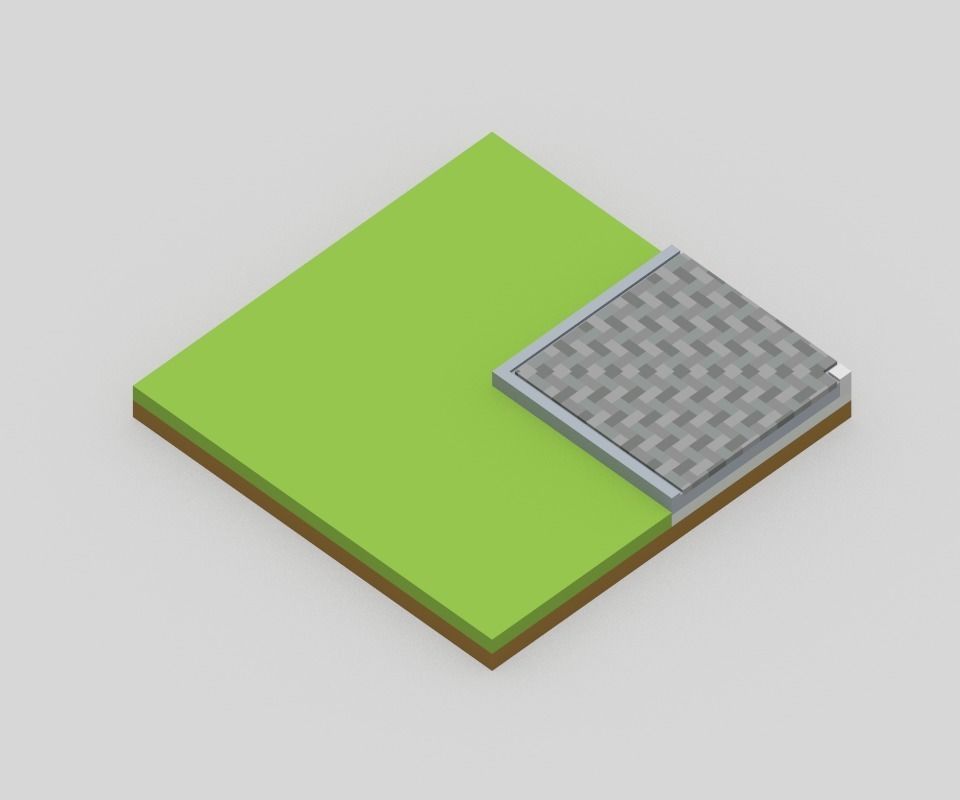 Voxel Road Sections And Signs Pack Low-poly 3D model_59