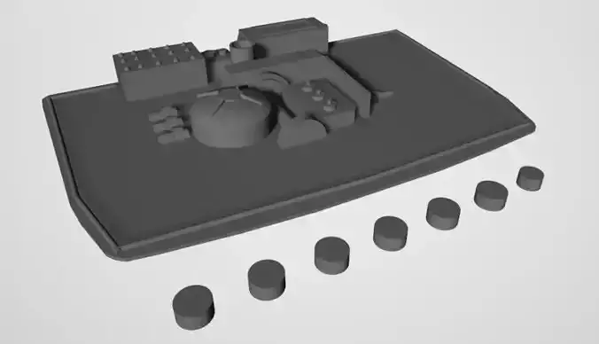 PIKO-Anker Wartburg 353W Engine Plate 3D print model