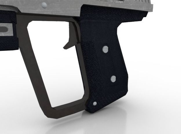 Machine Pistol Low-poly 3D model_8