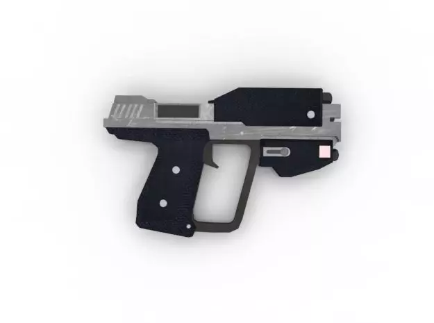 Machine Pistol Low-poly 3D model_0