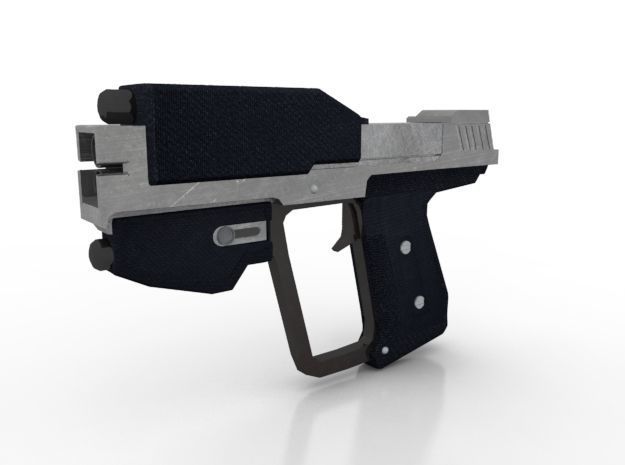 Machine Pistol Low-poly 3D model_7