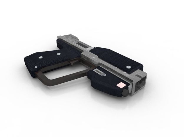 Machine Pistol Low-poly 3D model_1