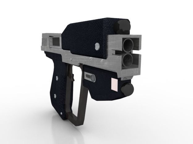 Machine Pistol Low-poly 3D model_4