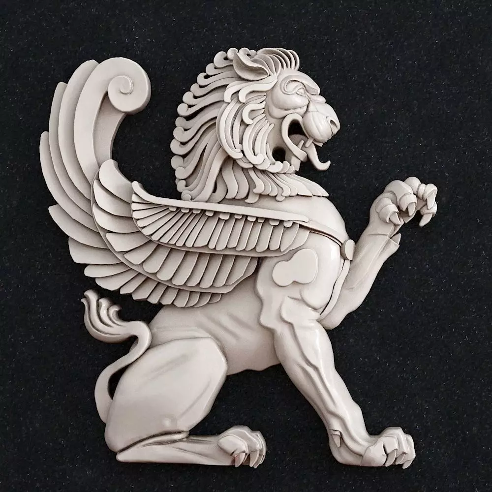 Lion Wall Architecture 3D print model