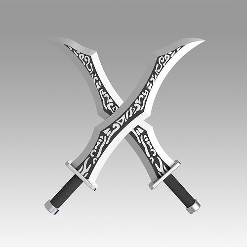 League of Legends Katarina Sinister Blade Cosplay Weapon 3D print model