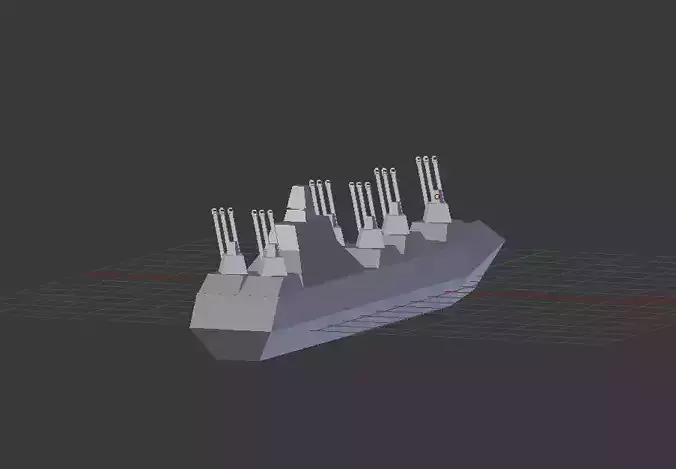 battleship ship with guns