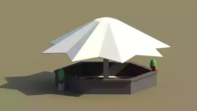 Low Poly Summer Bar 2