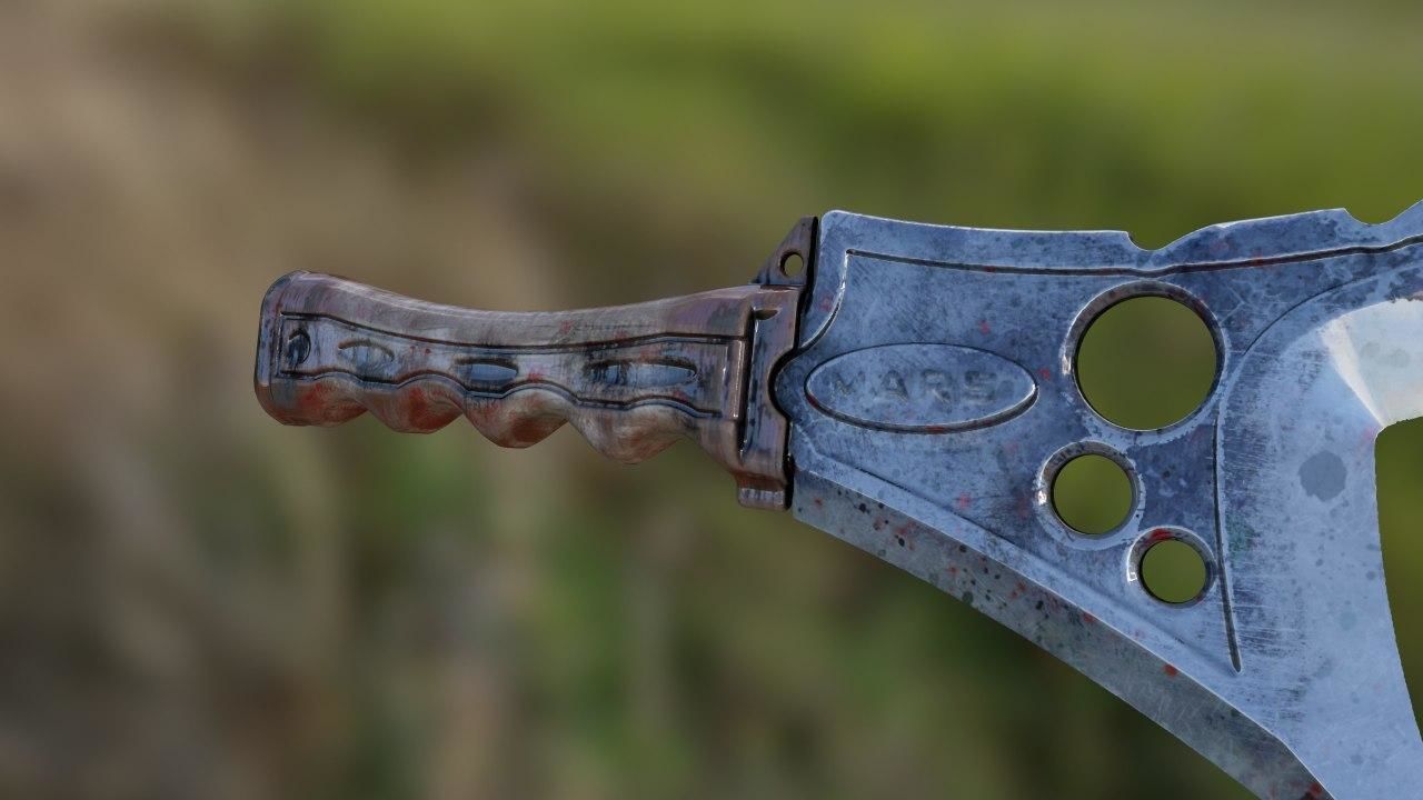 Knife from Mars Free 3D model_4
