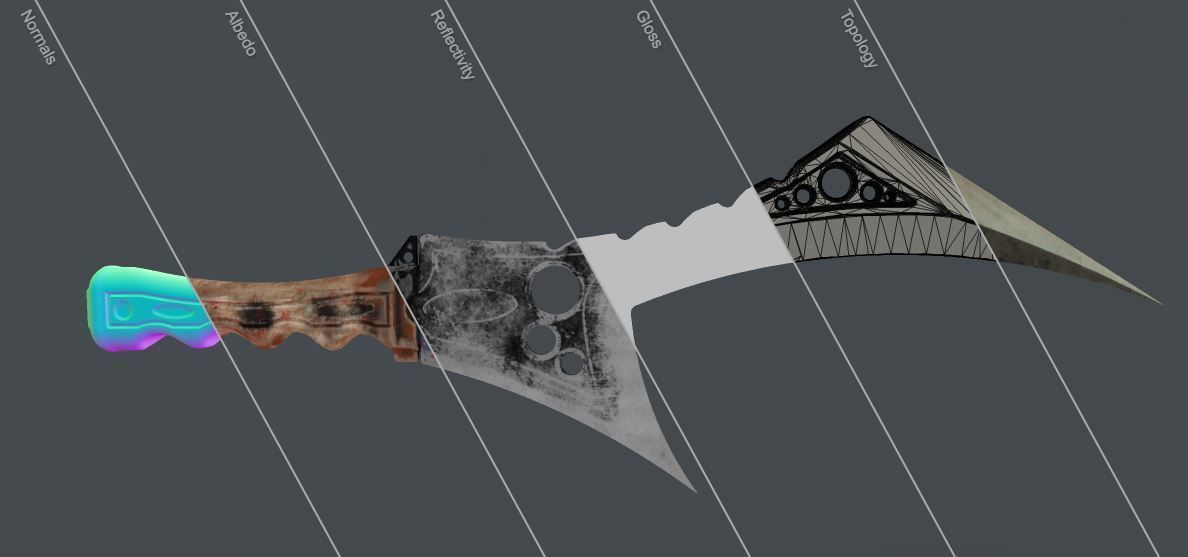 Knife from Mars Free 3D model_7