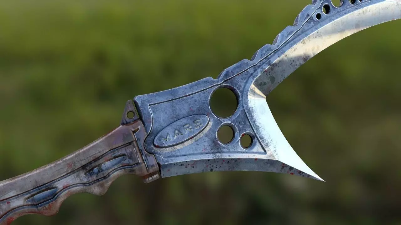 Knife from Mars Free 3D model_0