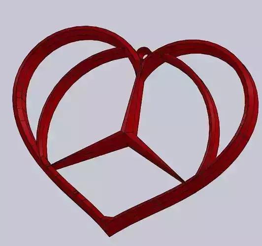 Mercedes Benz Pendant 3D print model