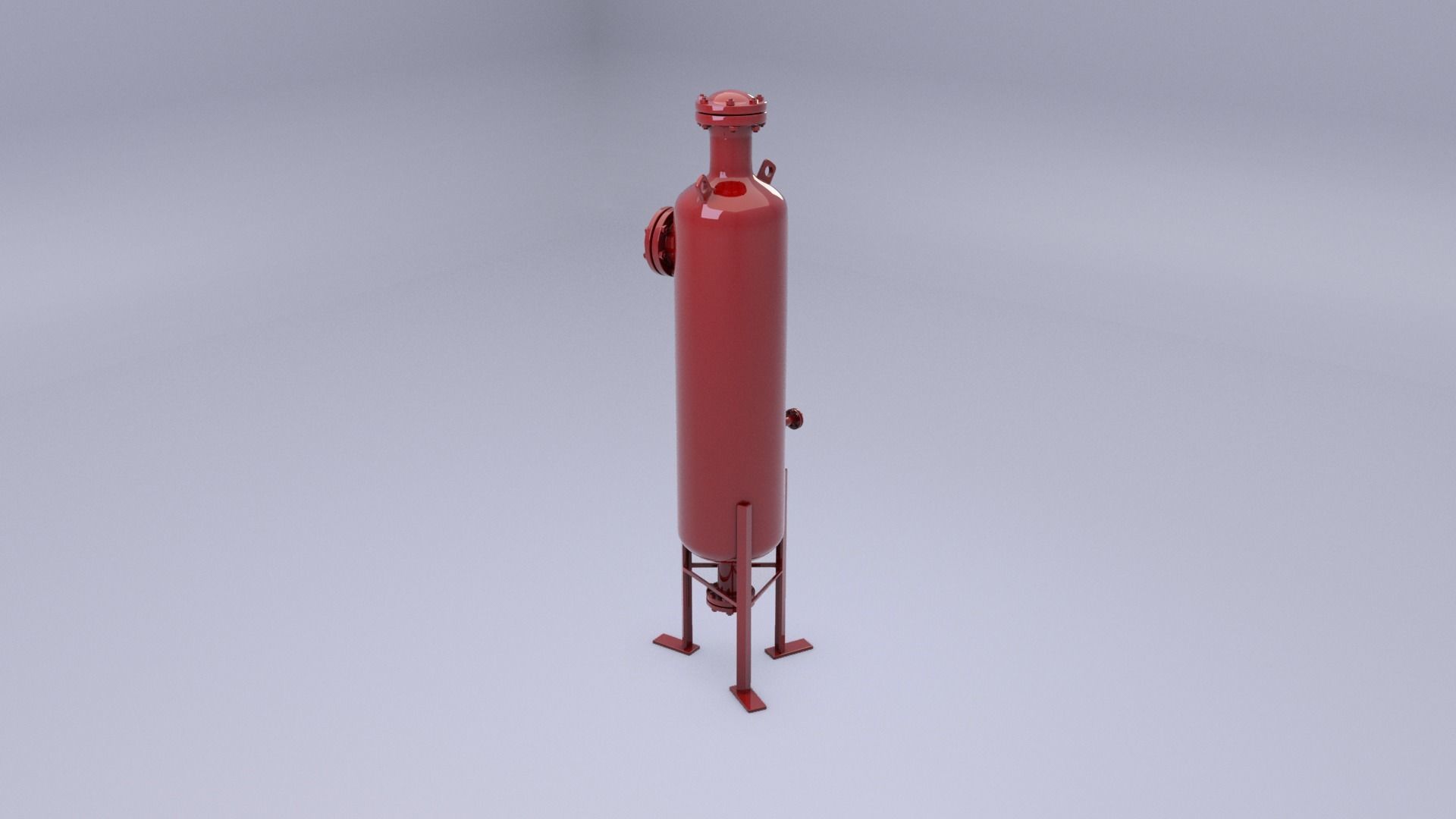 Degasser gas cylinder Low-poly 3D model_4