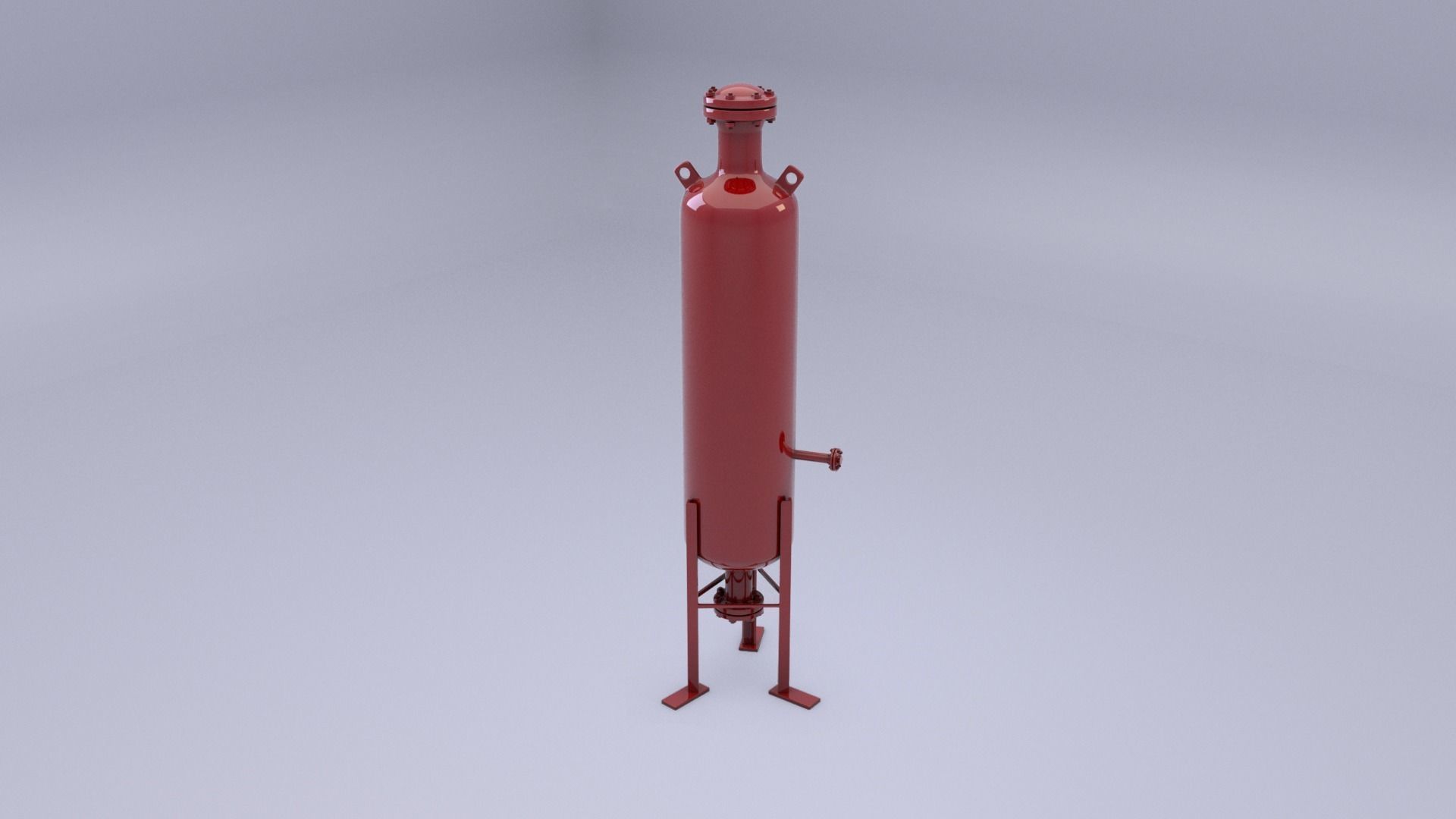 Degasser gas cylinder Low-poly 3D model_2