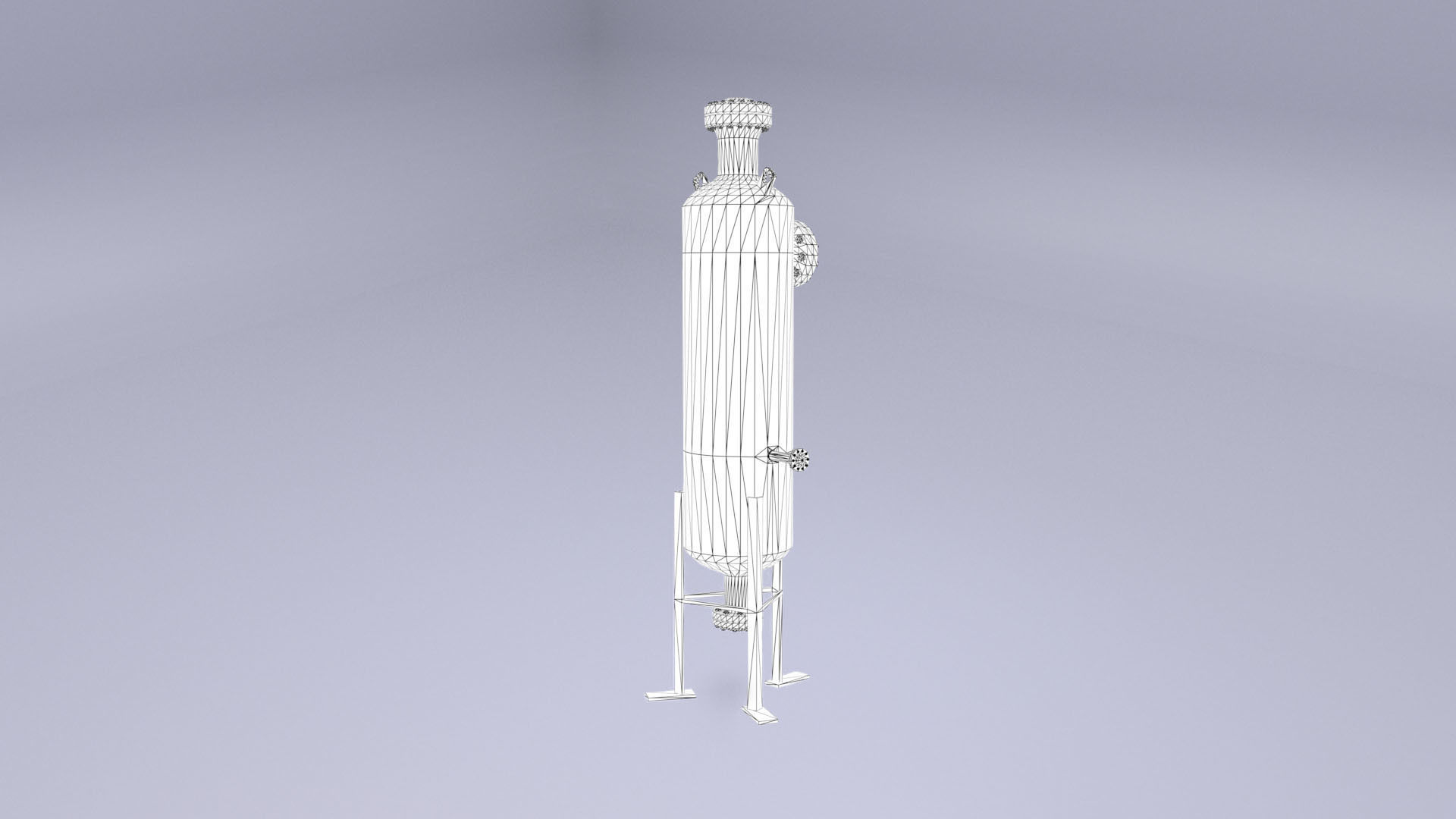 Degasser gas cylinder Low-poly 3D model_7