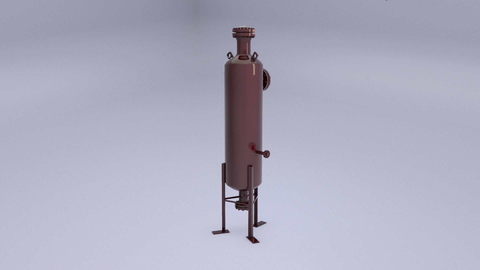 Degasser gas cylinder Low-poly 3D model_6