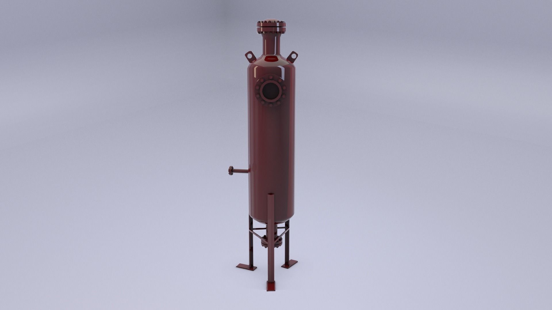 Degasser gas cylinder Low-poly 3D model_8