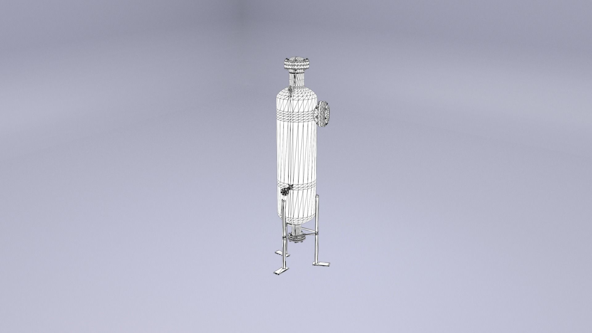 Degasser gas cylinder Low-poly 3D model_1