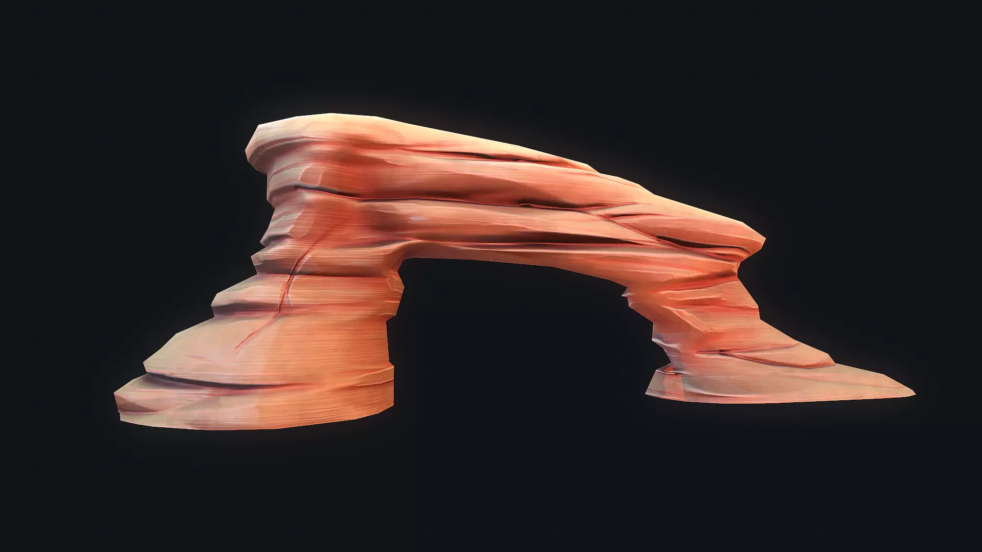 Stylized Desert Rock 6 Low-poly 3D model_0