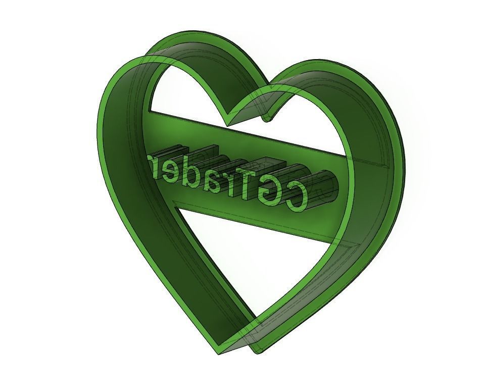Cookie Cutter with Title  CGTrader 3D print model_3