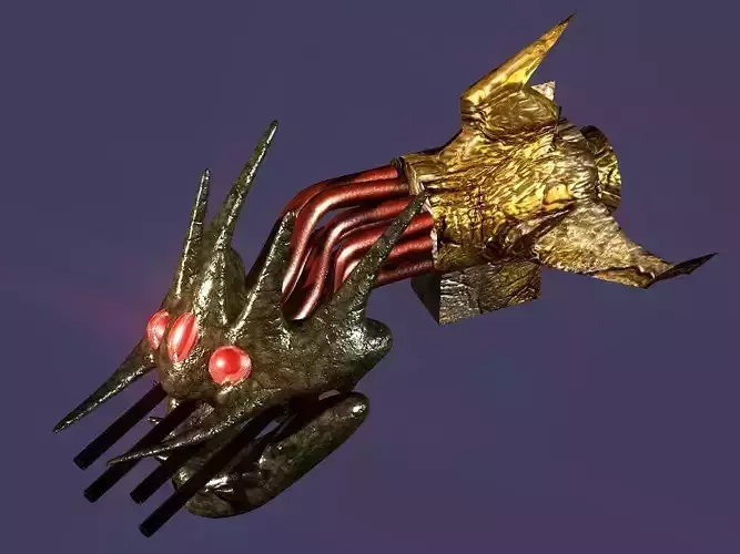 Monster Skull War Spaceship Low-poly 3D model