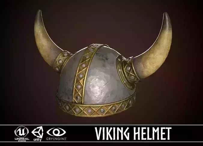 Viking Helmet 01 Low-poly 3D model