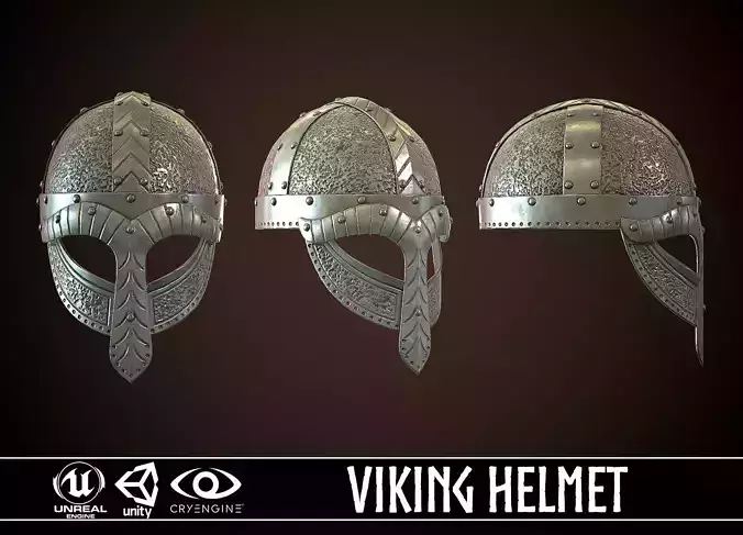 Viking Helmet 03 Low-poly 3D model