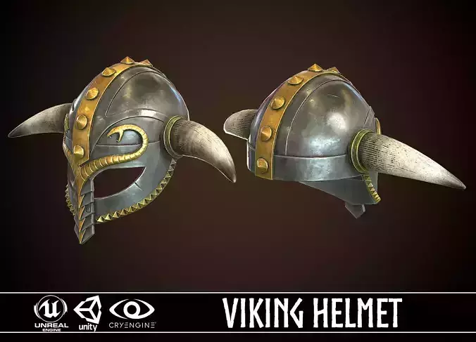 Viking Helmet 04 Low-poly 3D model