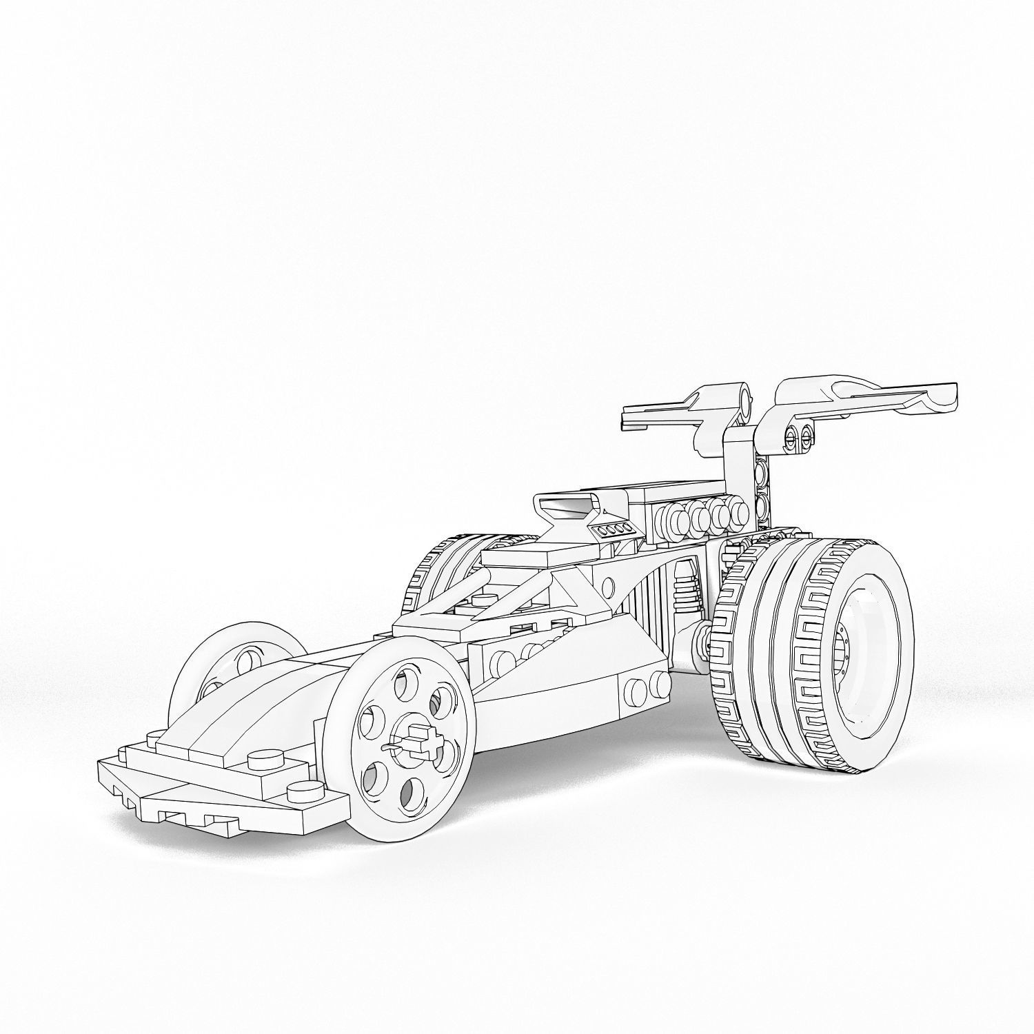 Lego Racers Action Wheelie 3D model_1