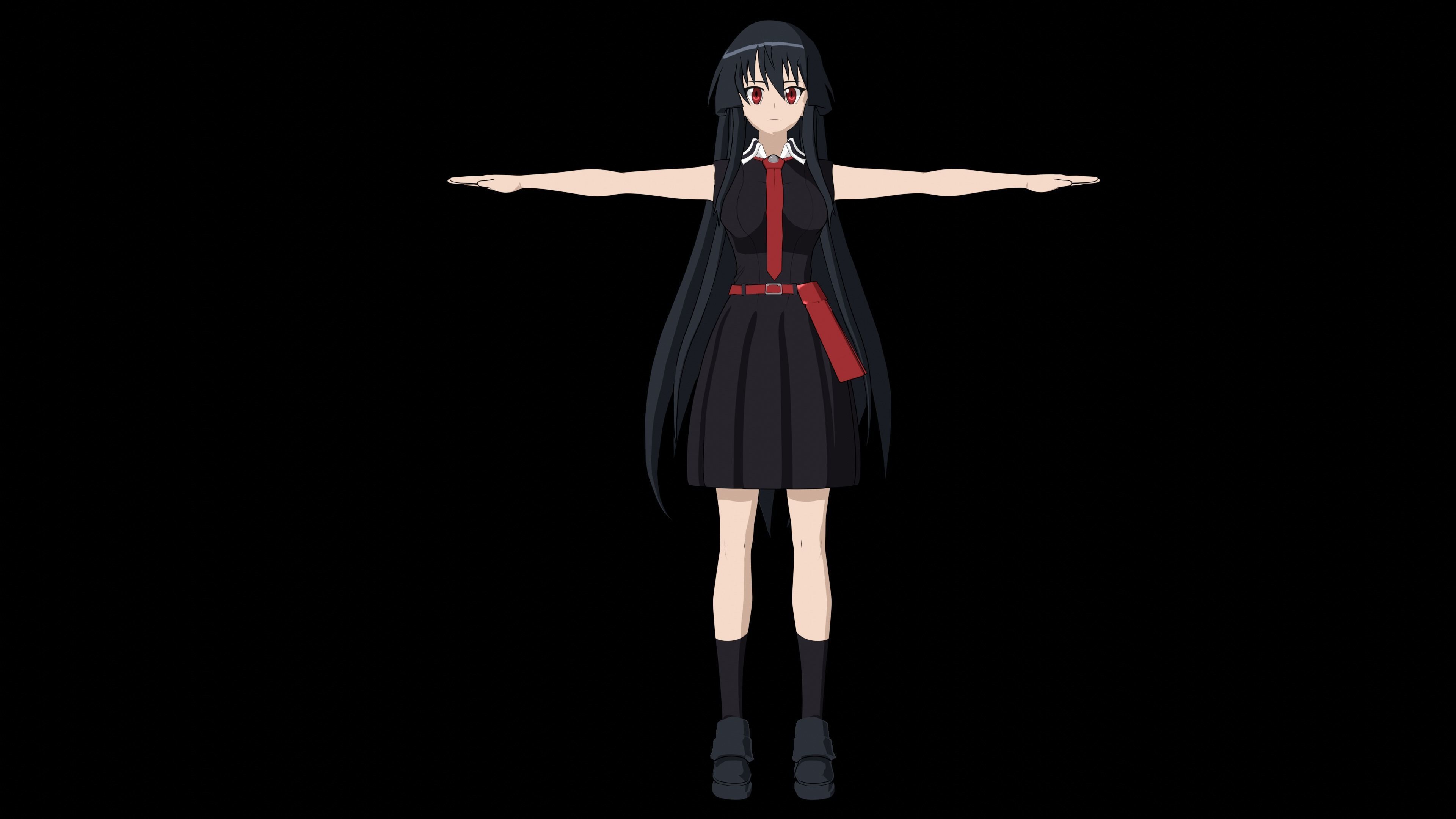 Akame I Akame Ga Kill Anime Low-poly 3D model_14