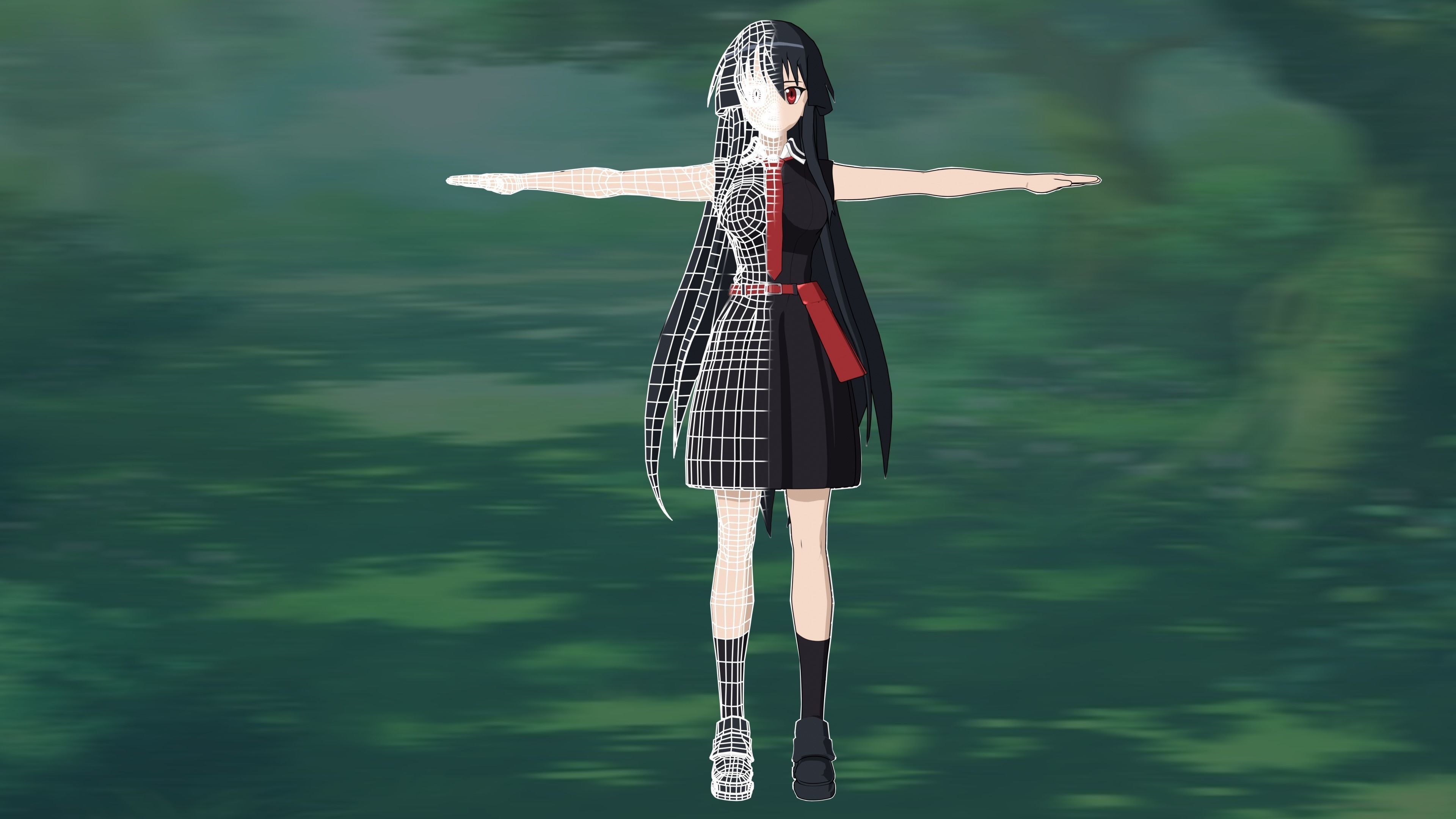 Akame I Akame Ga Kill Anime Low-poly 3D model_4