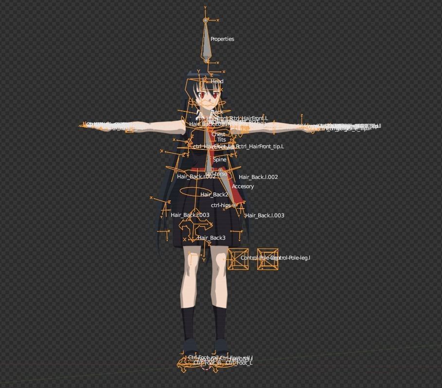 Akame I Akame Ga Kill Anime Low-poly 3D model_6