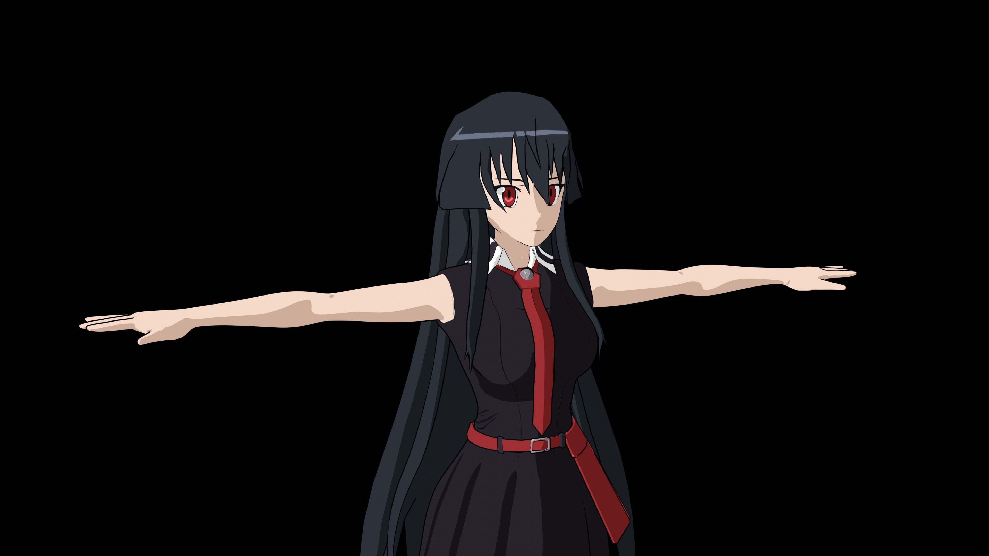 Akame I Akame Ga Kill Anime Low-poly 3D model_11