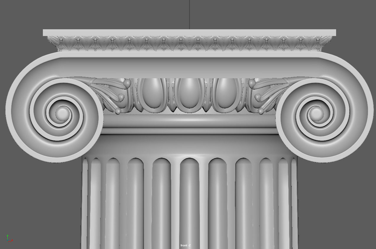 ionic column 3D model_7