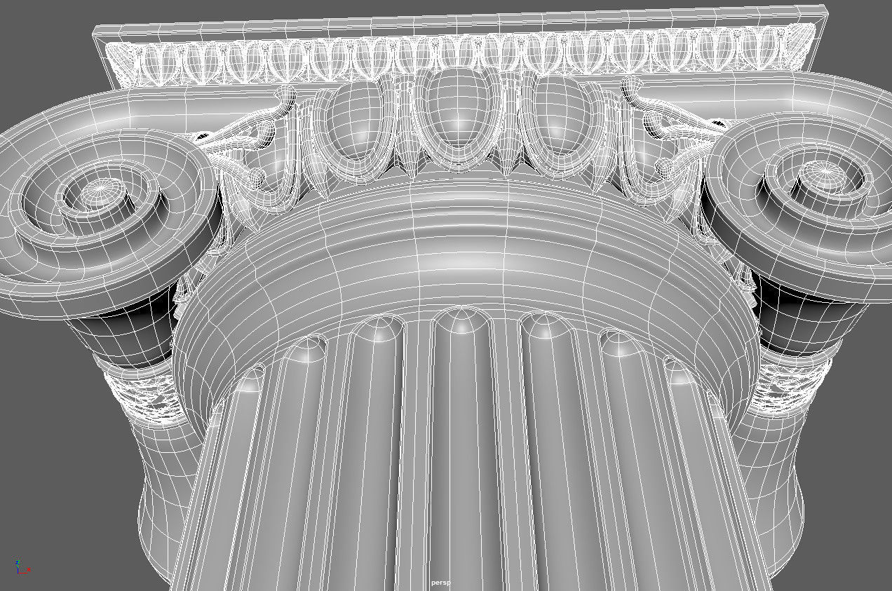 ionic column 3D model_17
