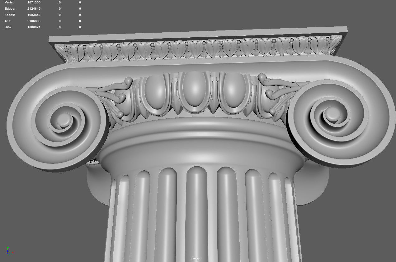 ionic column 3D model_5