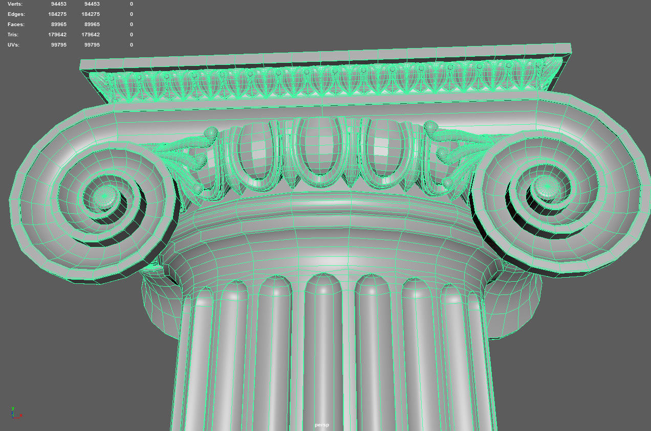ionic column 3D model_6