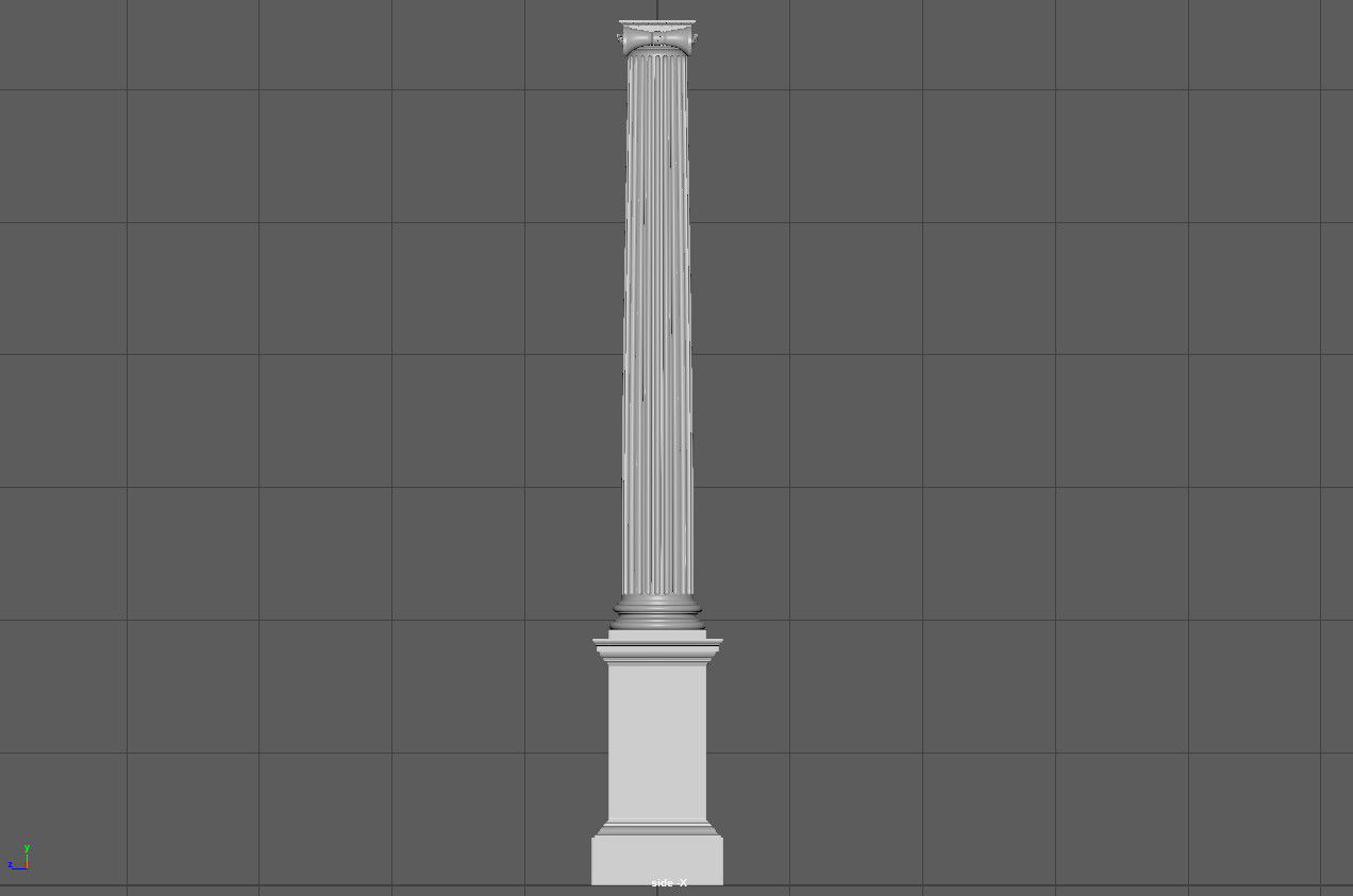 ionic column 3D model_9